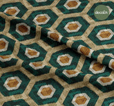 Geometric Hexagon Patterned Digital Printed Fabric
